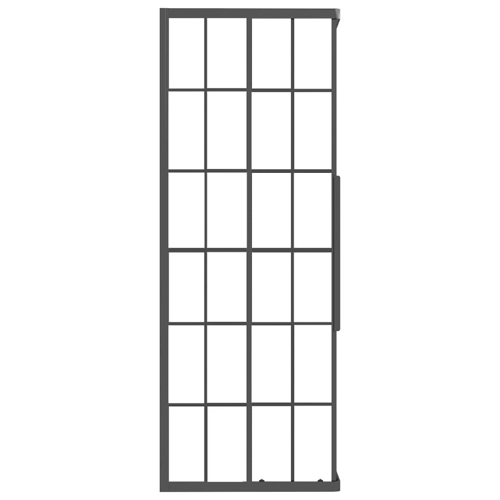 Suihkukaappi huurrettu ESG 80x80x180 cm musta - Sisustajankoti.fi
