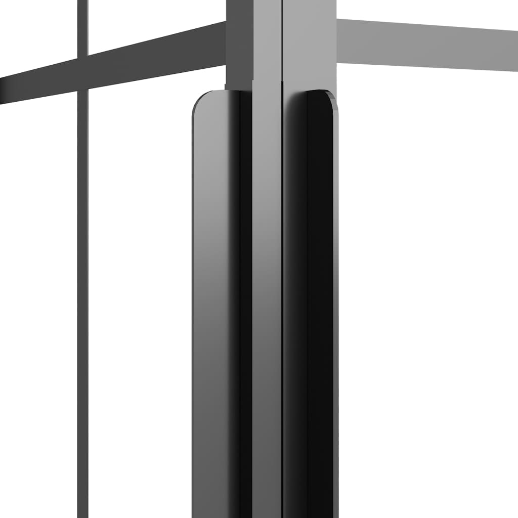 Suihkukaappi huurrettu ESG 80x80x180 cm musta - Sisustajankoti.fi