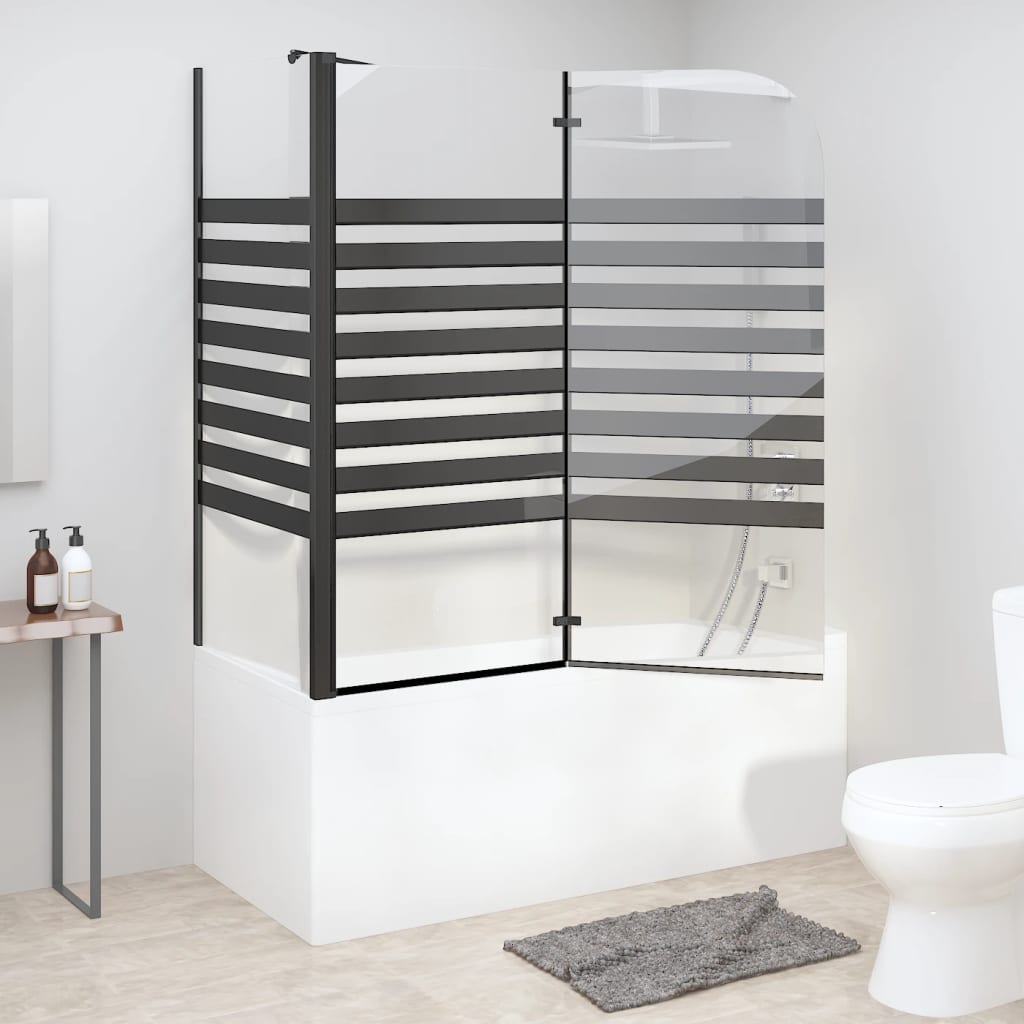 Suihkuseinä raidallinen 120x68x130 cm karkaistu lasi - Sisustajankoti.fi