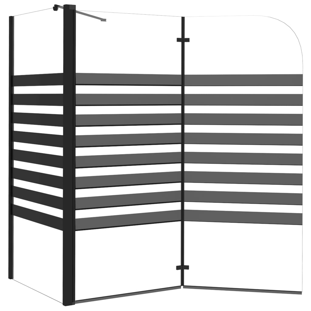 Suihkuseinä raidallinen 120x68x130 cm karkaistu lasi - Sisustajankoti.fi