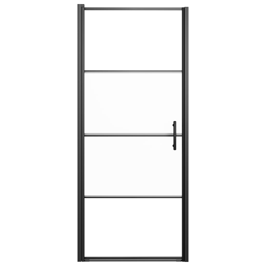 Suihkuovi 91x195 cm karkaistu puolihuurrettu lasi musta - Sisustajankoti.fi