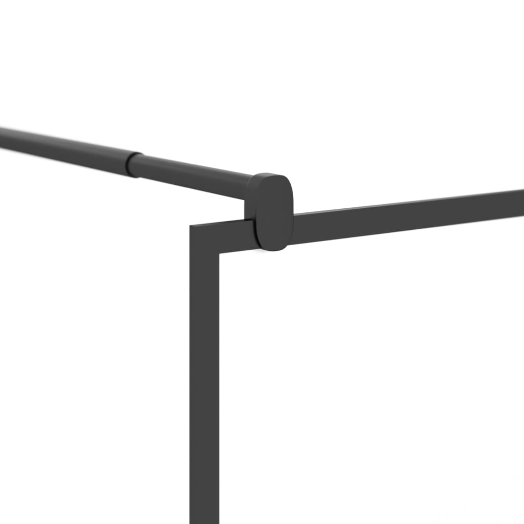 Walk-in suihkuseinäke 90x195 cm puolihuurrettu ESG-lasi musta - Sisustajankoti.fi