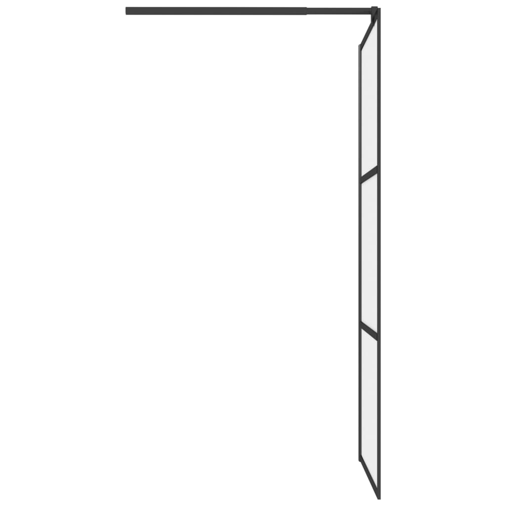 Walk-in suihkuseinäke 90x195 cm huurrettu ESG-lasi musta - Sisustajankoti.fi
