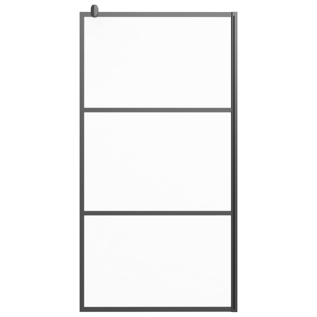 Walk-in suihkuseinäke 100x195 cm huurrettu ESG-lasi musta - Sisustajankoti.fi