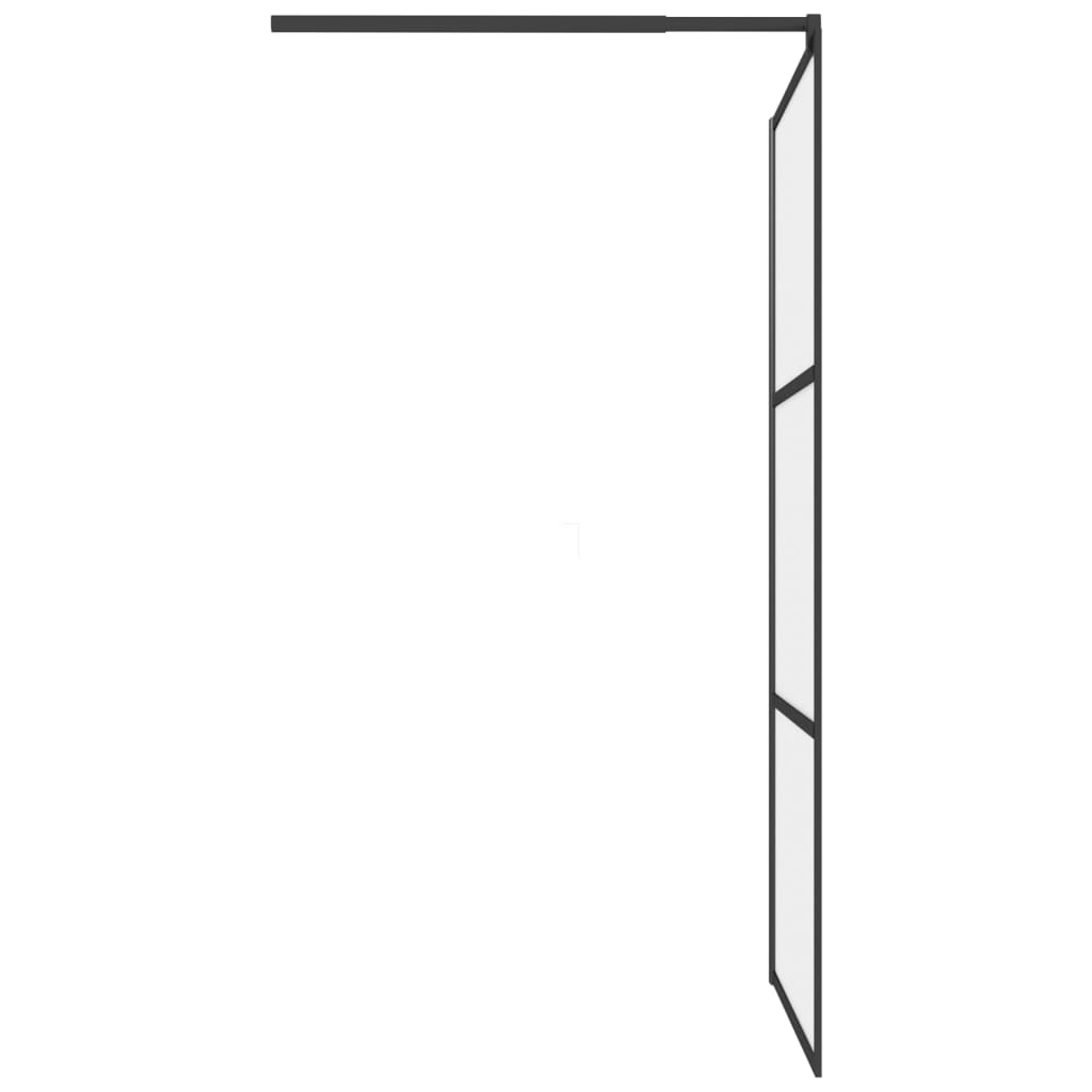 Walk-in suihkuseinäke 100x195 cm huurrettu ESG-lasi musta - Sisustajankoti.fi