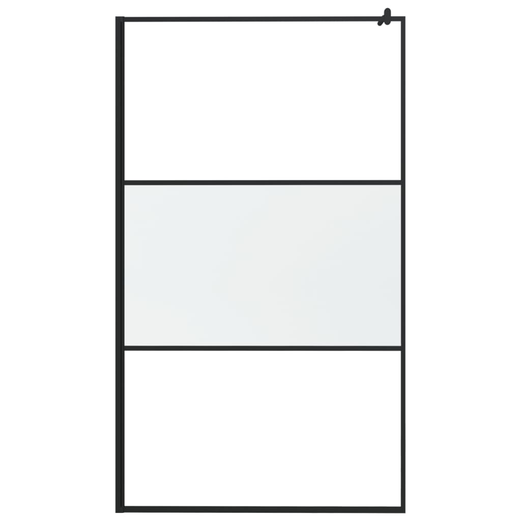 Walk-in suihkuseinäke 115x195 cm huurrettu ESG-lasi musta - Sisustajankoti.fi