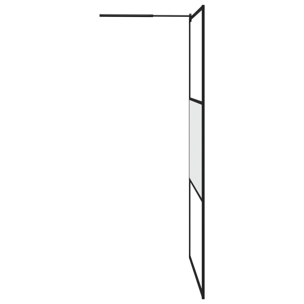 Walk-in suihkuseinäke 115x195 cm huurrettu ESG-lasi musta - Sisustajankoti.fi
