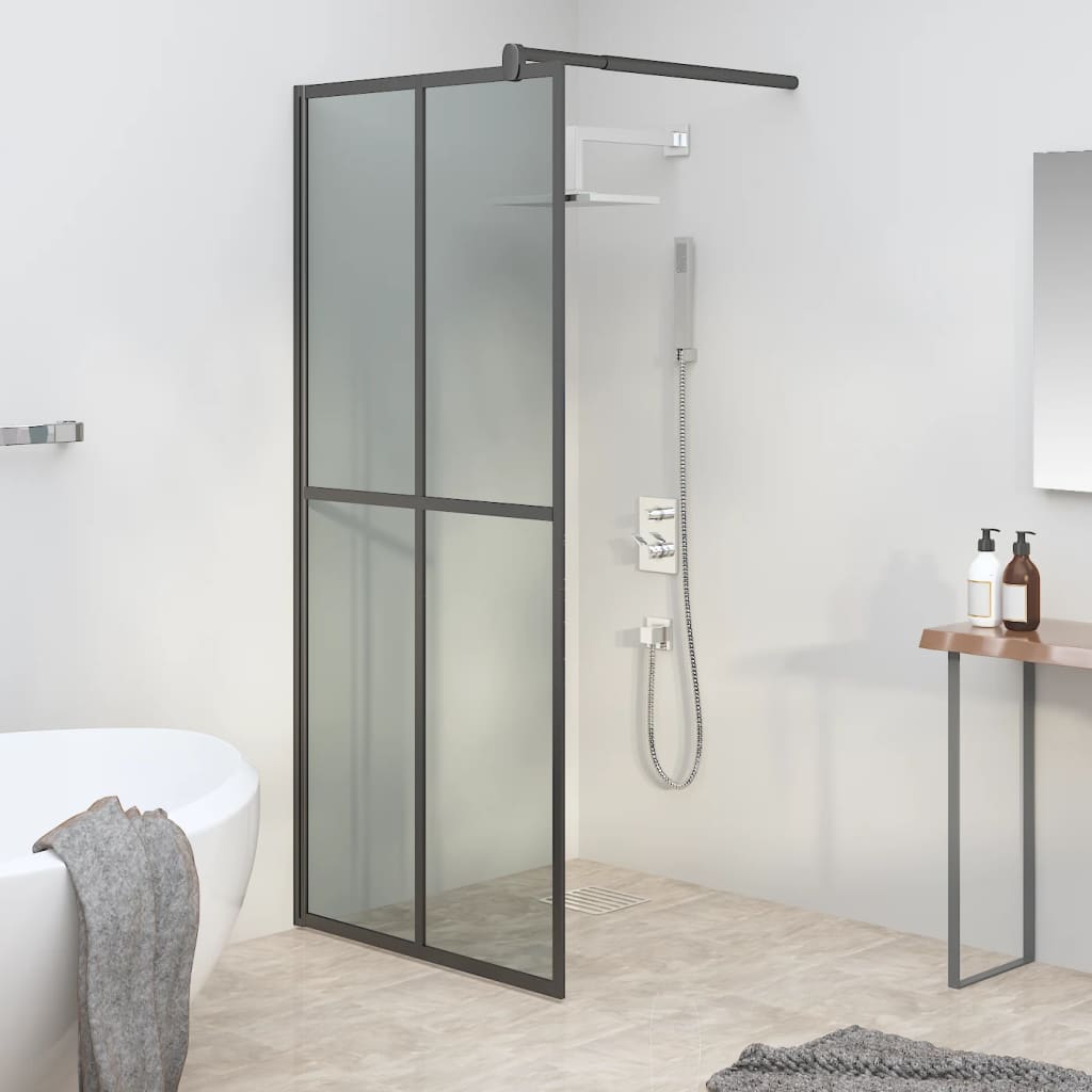 Walk-in suihkuseinäke 80x195 cm tumma karkaistu lasi - Sisustajankoti.fi