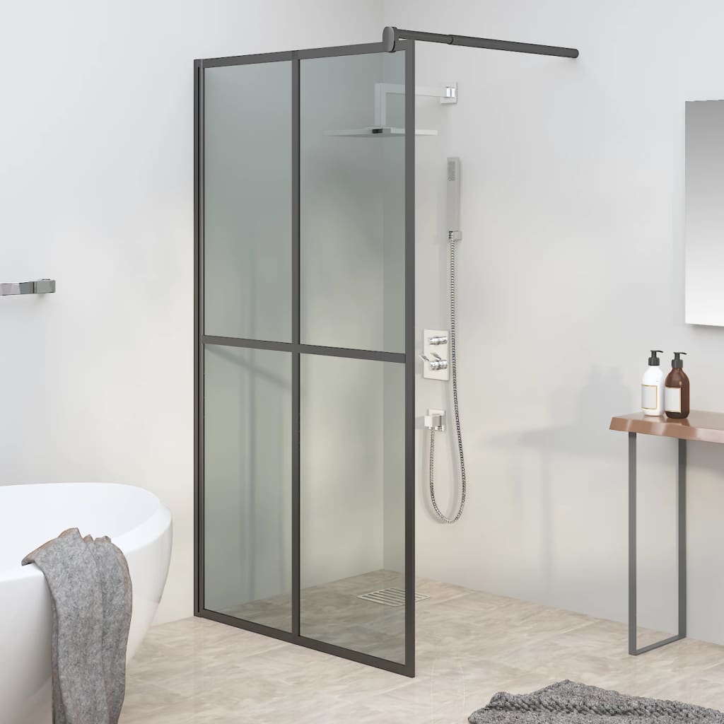 Walk-in suihkuseinäke 100x195 cm tumma karkaistu lasi - Sisustajankoti.fi