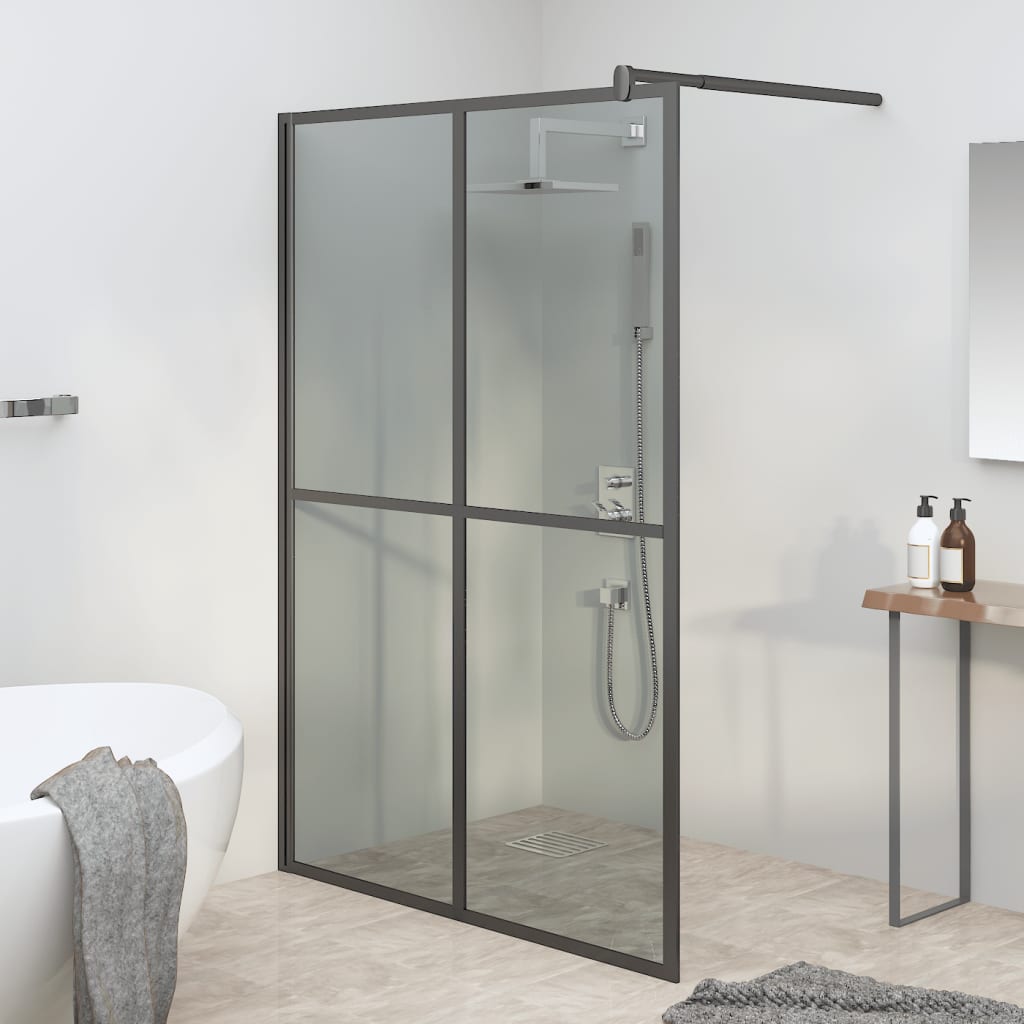 Walk-in suihkuseinäke 145x195 cm tumma karkaistu lasi - Sisustajankoti.fi