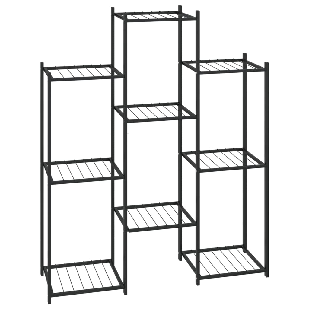 Kukkateline 83x25x100 cm musta rauta - Sisustajankoti.fi