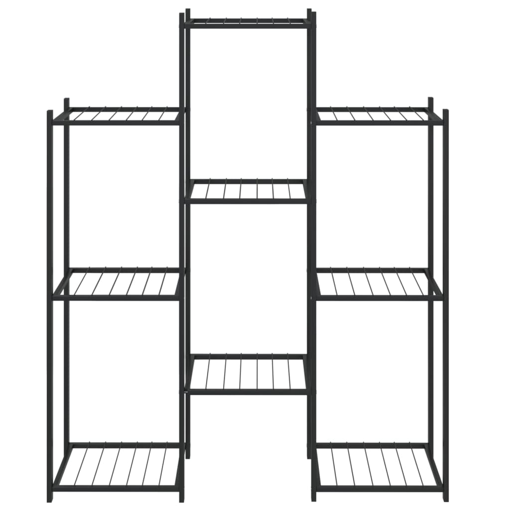 Kukkateline 83x25x100 cm musta rauta - Sisustajankoti.fi