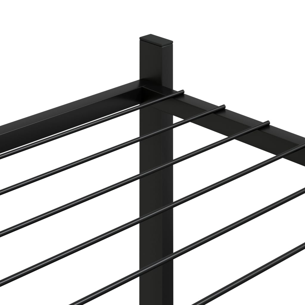 Kukkateline 83x25x100 cm musta rauta - Sisustajankoti.fi