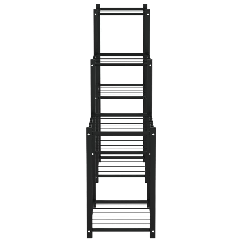 Kukkateline 83x25x80 cm musta rauta - Sisustajankoti.fi