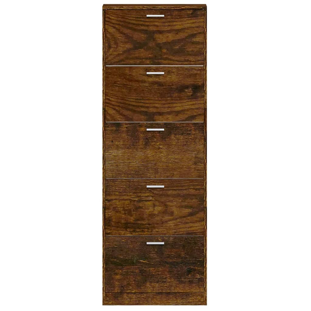 Kenkäkaappi savutammi 59x17x169 cm tekninen puu - Sisustajankoti.fi