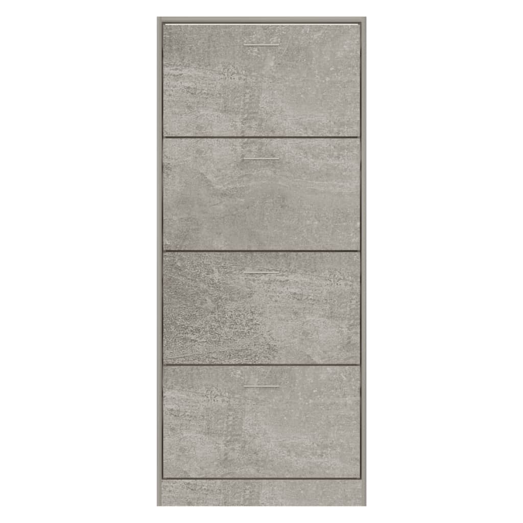 Kenkäkaappi betoninharmaa 63x24x147 cm tekninen puu - Sisustajankoti.fi
