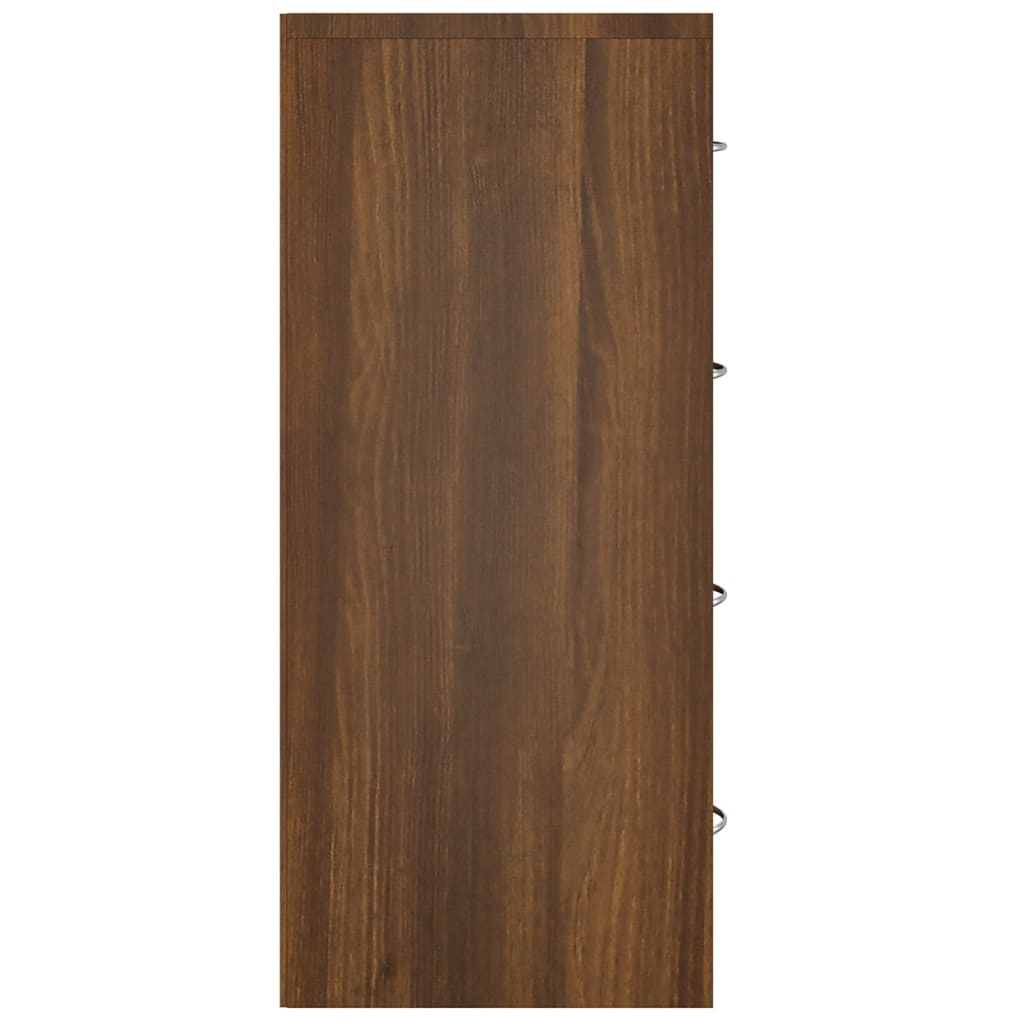 Senkki 4 vetolaatikolla 60x30,5x71 cm ruskea tammi - Sisustajankoti.fi