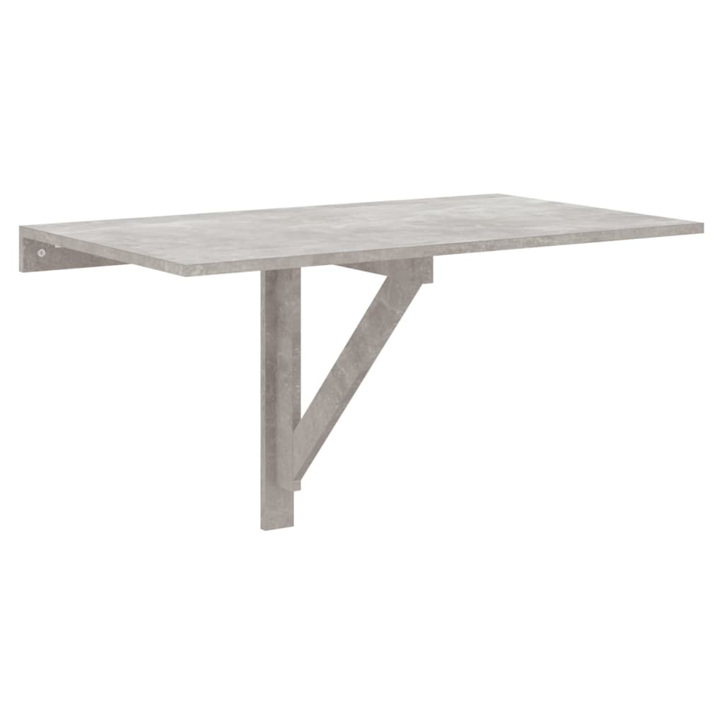 Klaffipöytä seinälle betoninharmaa 100x60x56 cm tekninen puu - Sisustajankoti.fi