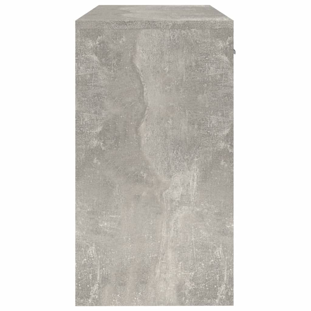 Työpöytä laatikolla ja kaapilla betoninharmaa 100x40x73 cm puu - Sisustajankoti.fi