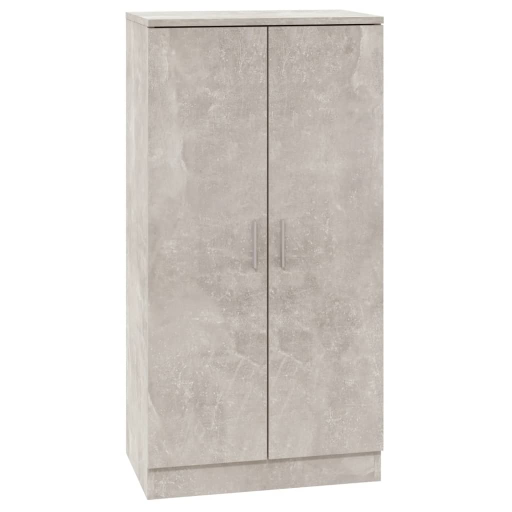 Kenkäkaappi betoninharmaa 55x35x108 cm tekninen puu - Sisustajankoti.fi