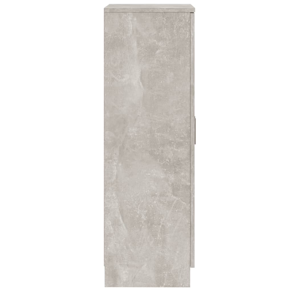 Kenkäkaappi betoninharmaa 55x35x108 cm tekninen puu - Sisustajankoti.fi