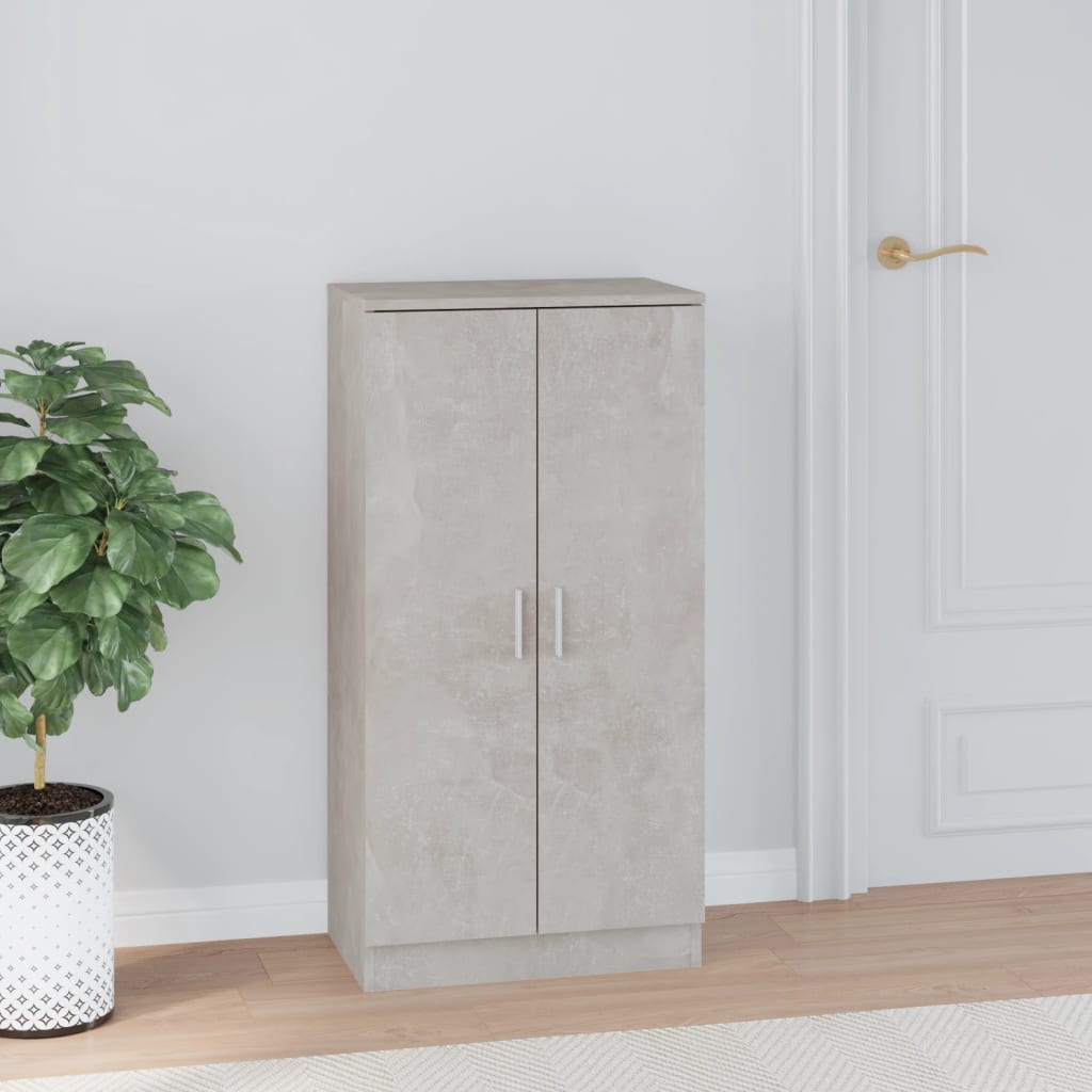 Kenkäkaappi betoninharmaa 55x35x108 cm tekninen puu - Sisustajankoti.fi