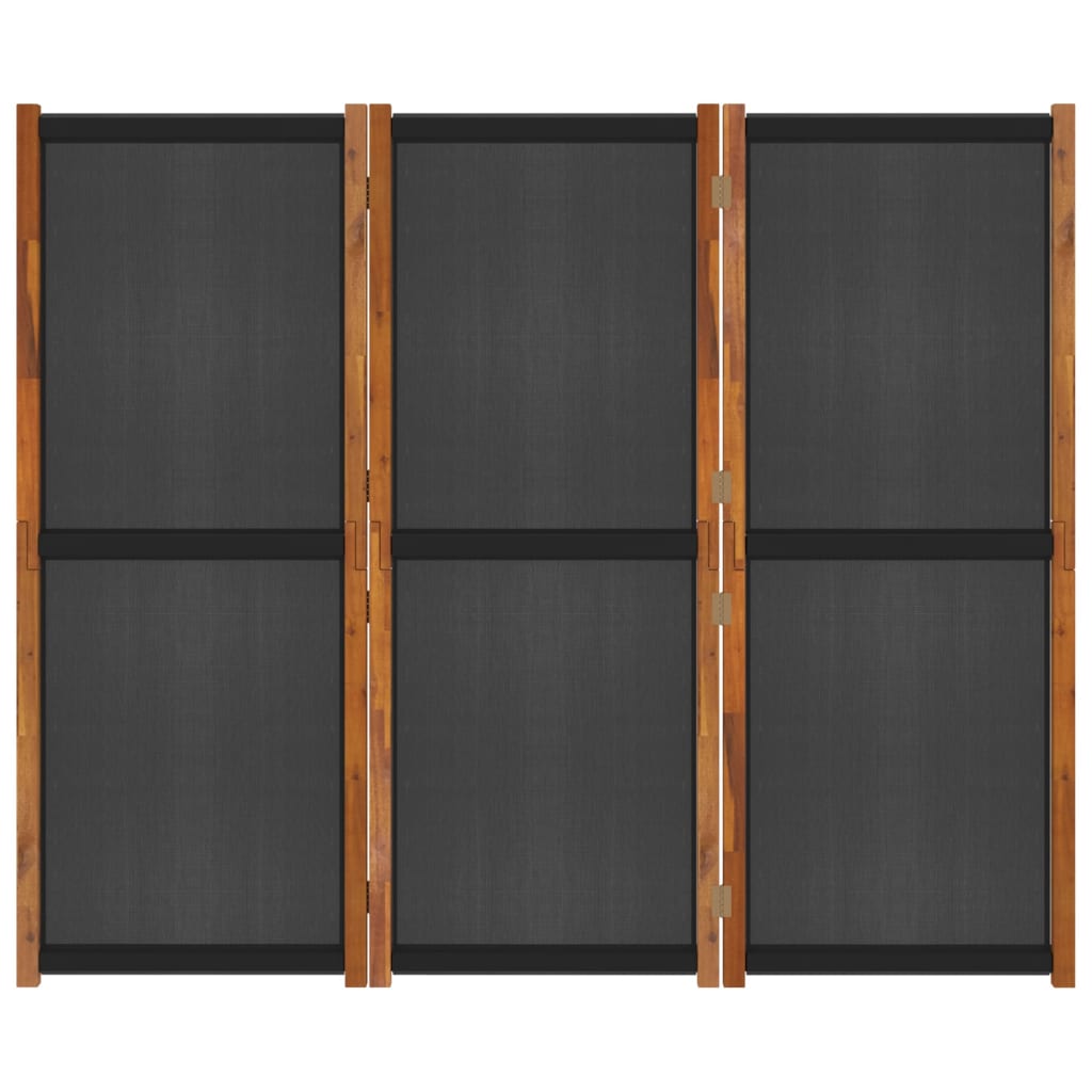 3-paneelinen tilanjakaja musta 210x180 cm - Sisustajankoti.fi