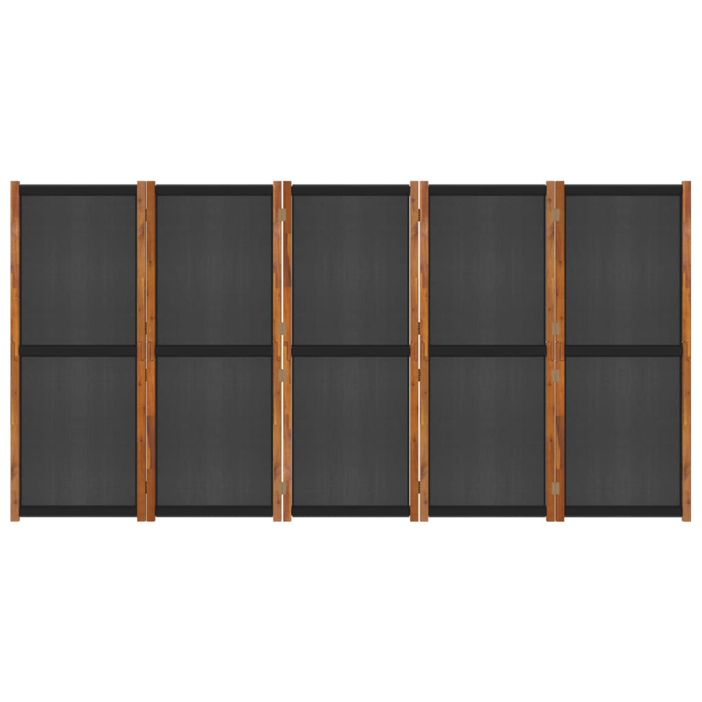 5-paneelinen tilanjakaja musta 350x180 cm - Sisustajankoti.fi