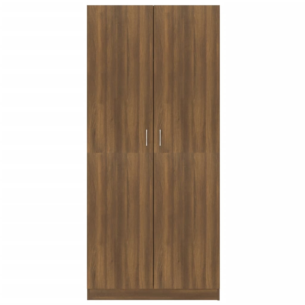 Vaatekaappi ruskea tammi 90x52x200 cm tekninen puu - Sisustajankoti.fi