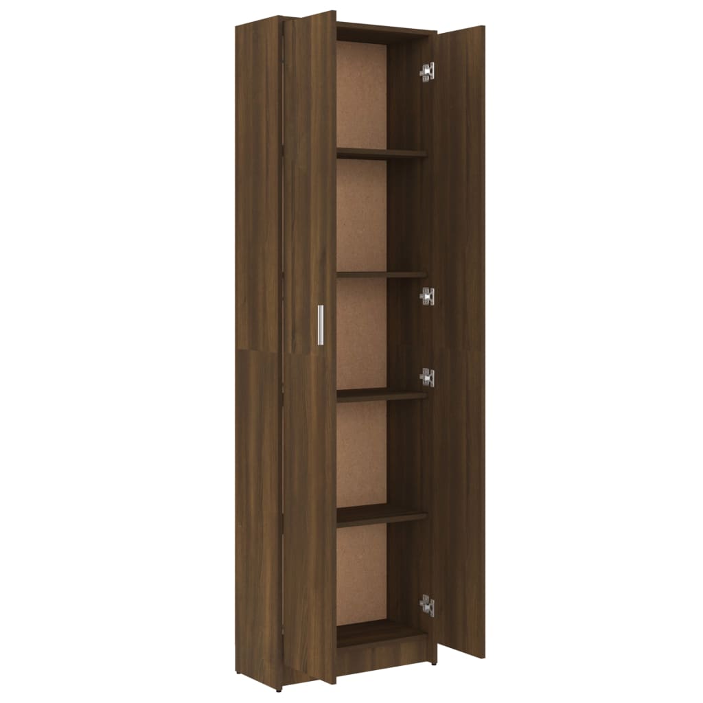 Eteisen vaatekaappi ruskea tammi 55x25x189 cm tekninen puu - Sisustajankoti.fi