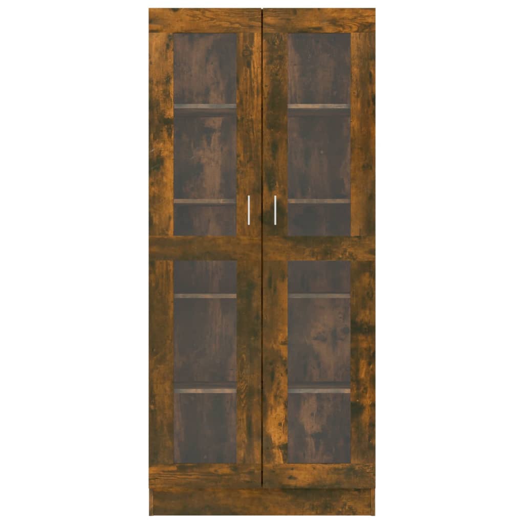 Vitriinikaappi savutammi 82,5x30,5x185,5 cm tekninen puu - Sisustajankoti.fi