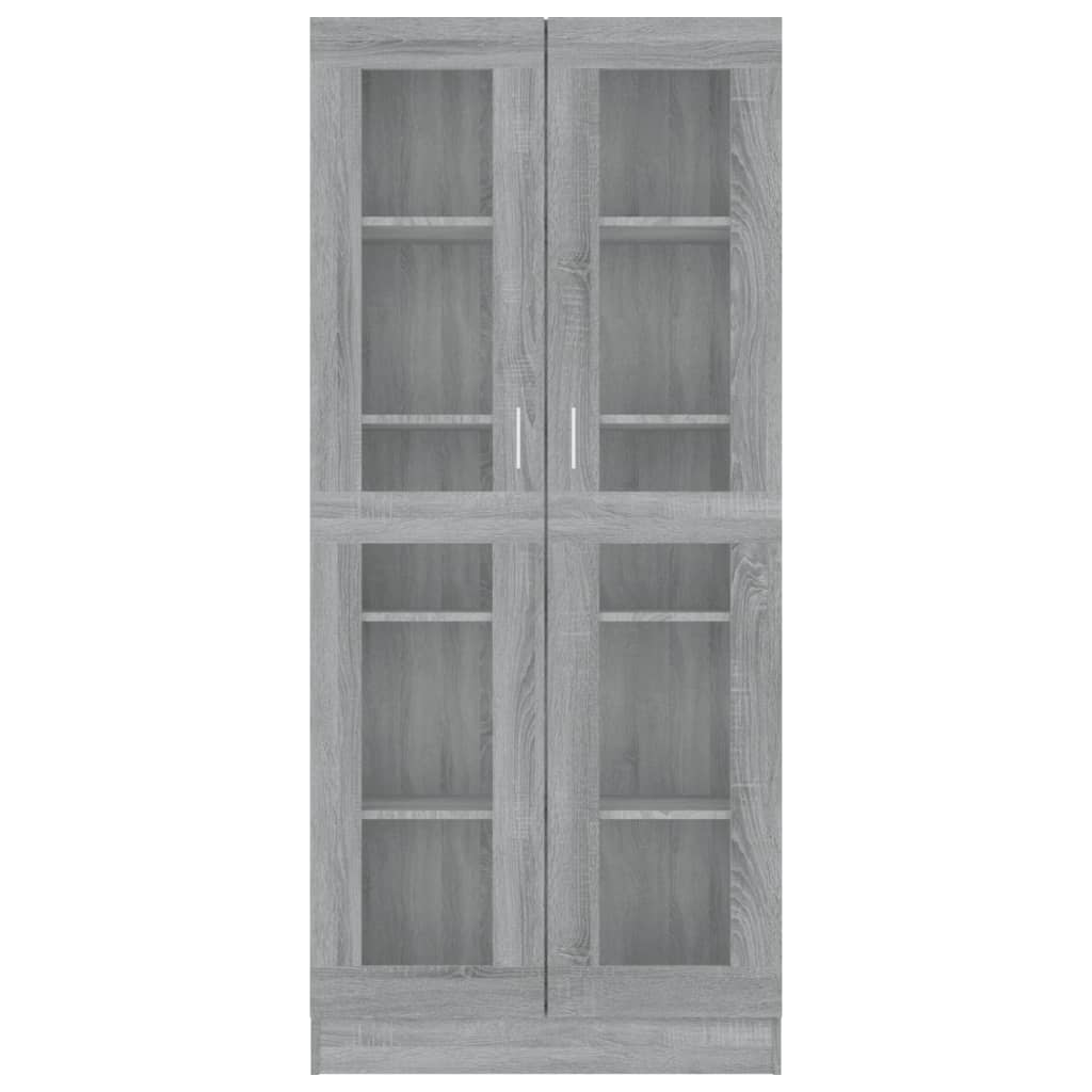 Vitriinikaappi harmaa Sonoma 82,5x30,5x185,5 cm tekninen puu - Sisustajankoti.fi