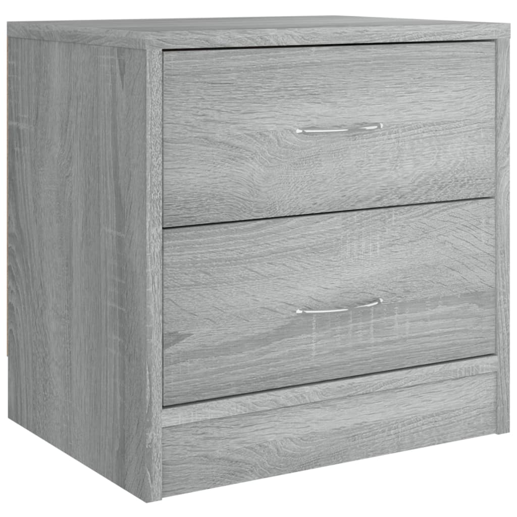 Yöpöydät 2 kpl harmaa sonoma 40x30x40 cm tekninen puu - Sisustajankoti.fi