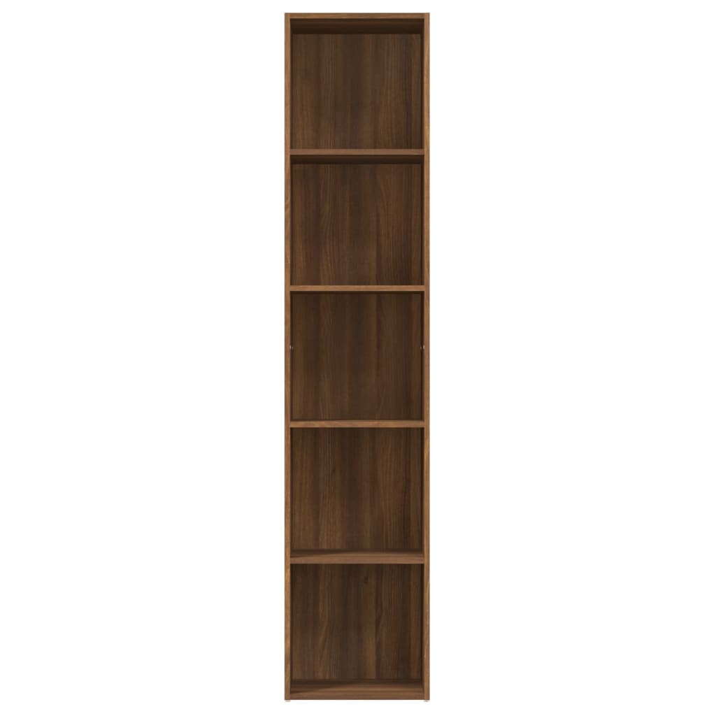 Kirjahylly ruskea tammi 40x30x189 cm tekninen puu - Sisustajankoti.fi