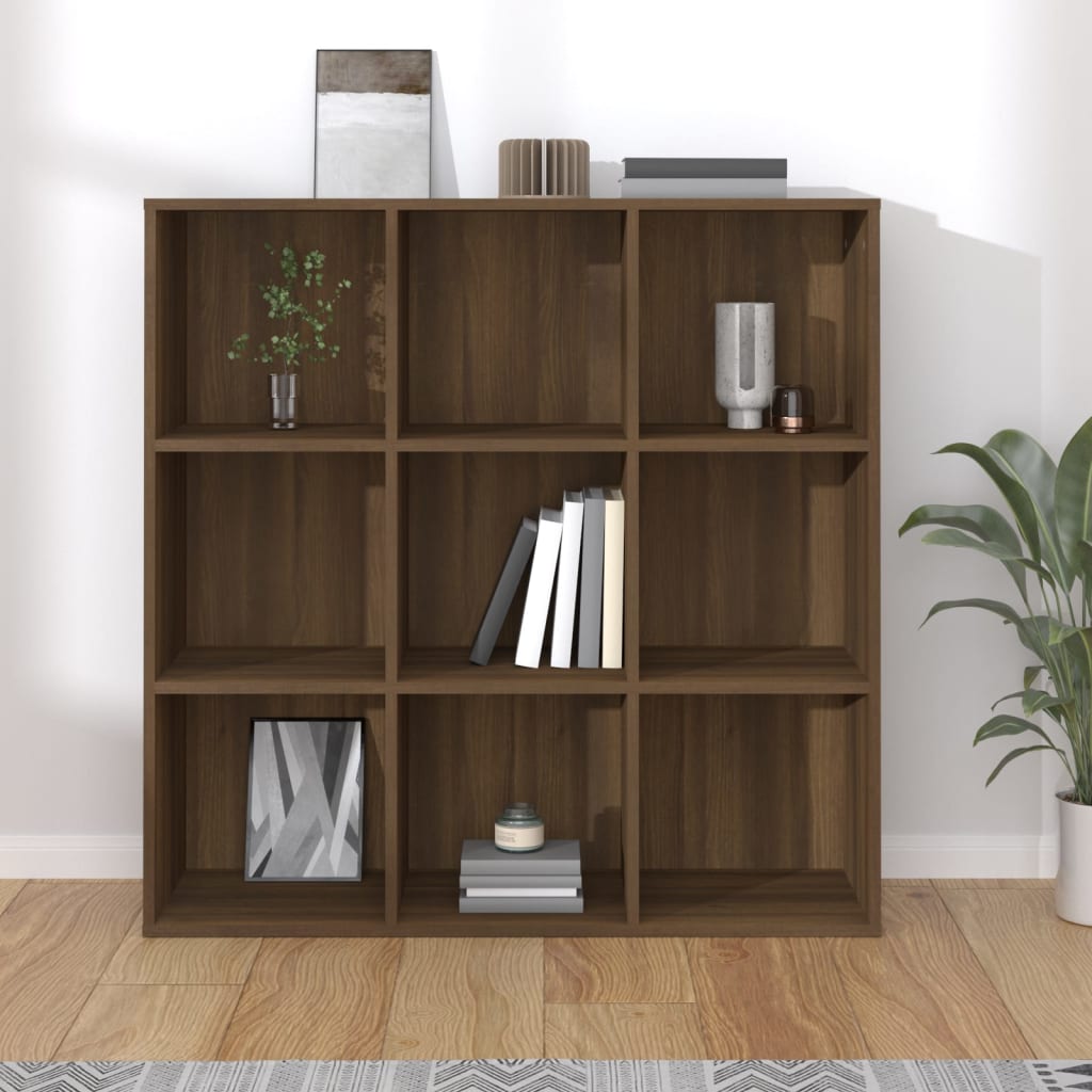 Kirjahylly ruskea tammi 98x30x98 cm - Sisustajankoti.fi