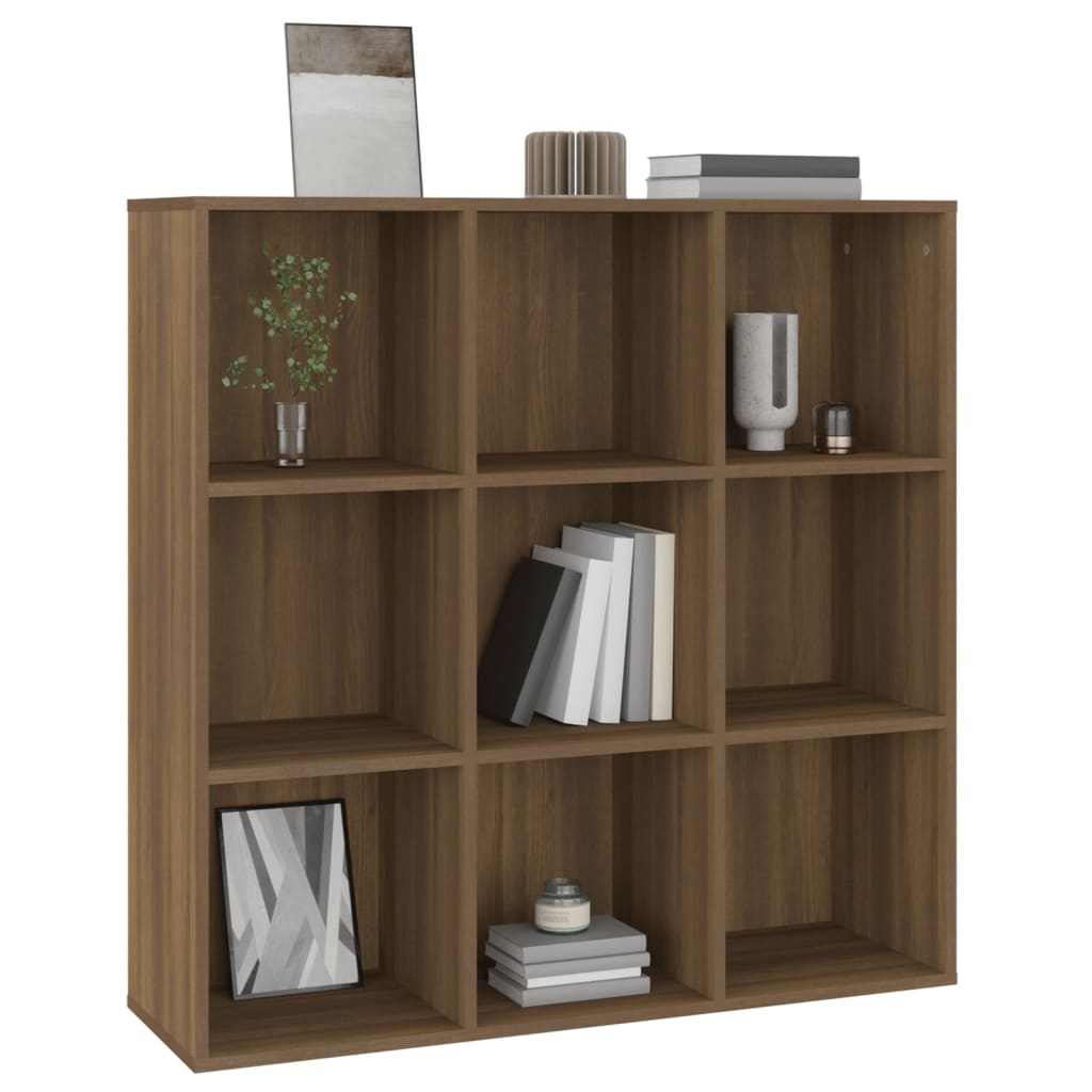 Kirjahylly ruskea tammi 98x30x98 cm - Sisustajankoti.fi