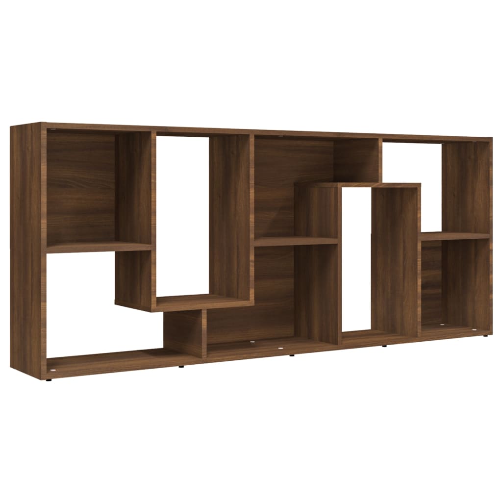 Kirjahylly ruskea tammi 67x24x161 cm tekninen puu - Sisustajankoti.fi