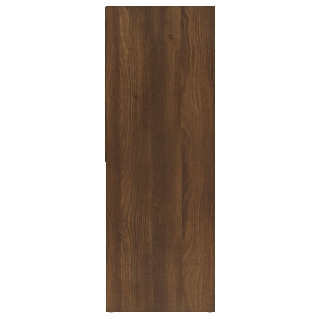 Kirjahylly ruskea tammi 67x24x161 cm tekninen puu - Sisustajankoti.fi