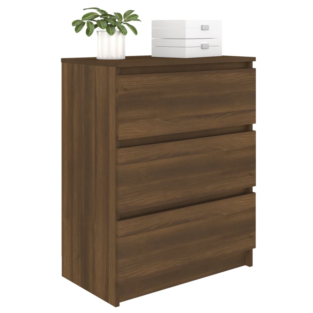 Senkki ruskea tammi 60x35x76 cm tekninen puu - Sisustajankoti.fi