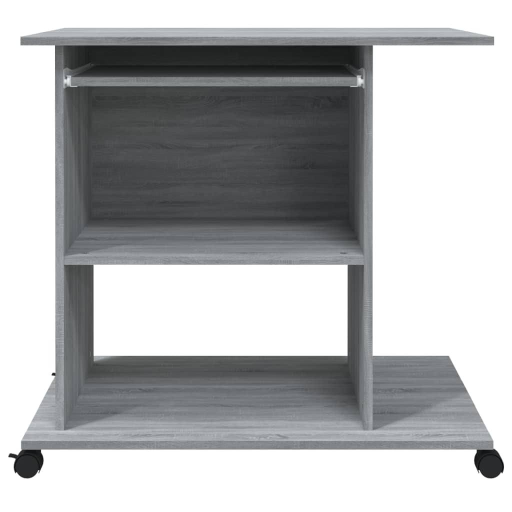 Tietokonepöytä harmaa Sonoma 80x50x75 cm tekninen puu - Sisustajankoti.fi