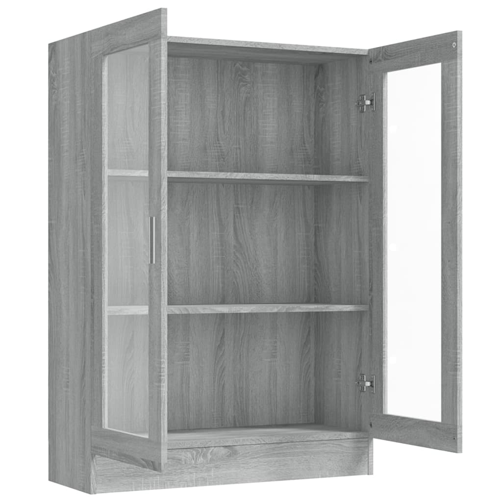 Vitriinikaappi harmaa Sonoma 82,5x30,5x115 cm tekninen puu - Sisustajankoti.fi