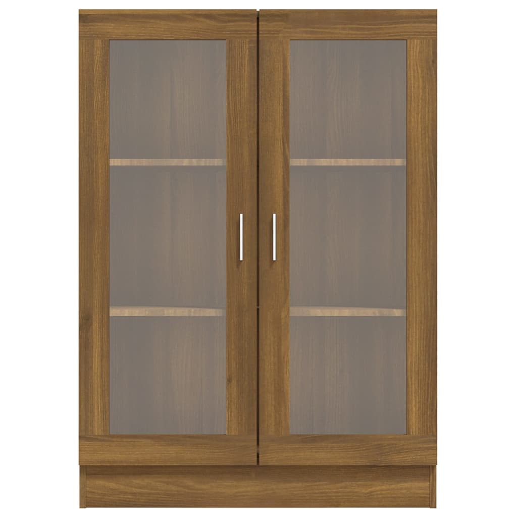 Vitriinikaappi ruskea tammi 82,5x30,5x115 cm tekninen puu - Sisustajankoti.fi