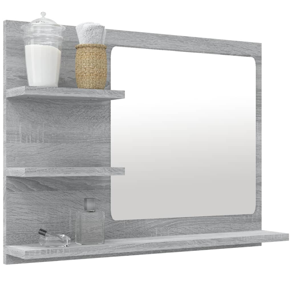 Kylpyhuoneen peili harmaa Sonoma 60x10,5x45 cm tekninen puu - Sisustajankoti.fi