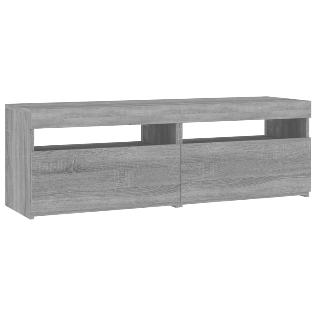 TV-tasot 2 kpl LED-valoilla harmaa Sonoma 60x35x40 cm - Sisustajankoti.fi
