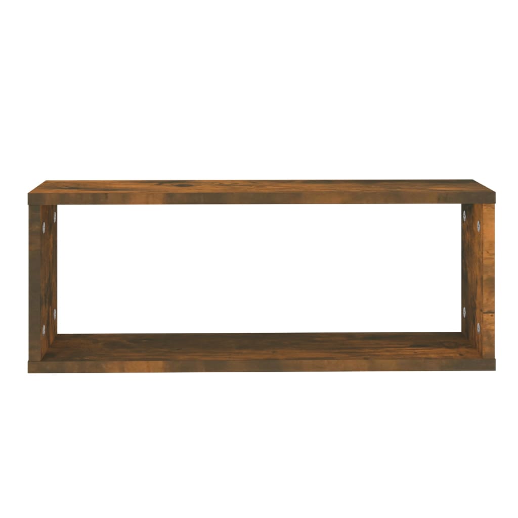 Seinäkuutiohyllyt 4 kpl savutammi 60x15x23 cm tekninen puu - Sisustajankoti.fi