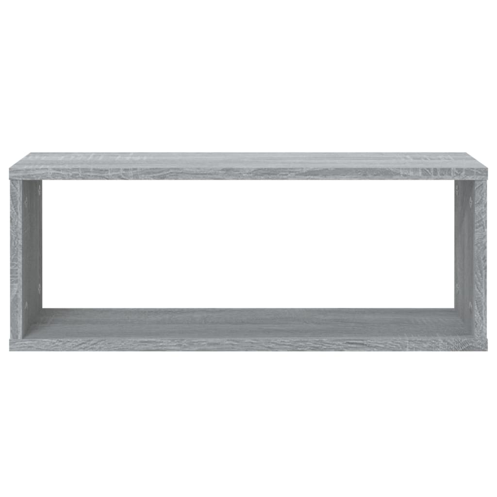Seinäkuutiohyllyt 2 kpl harmaa Sonoma 60x15x23 cm tekninen puu - Sisustajankoti.fi
