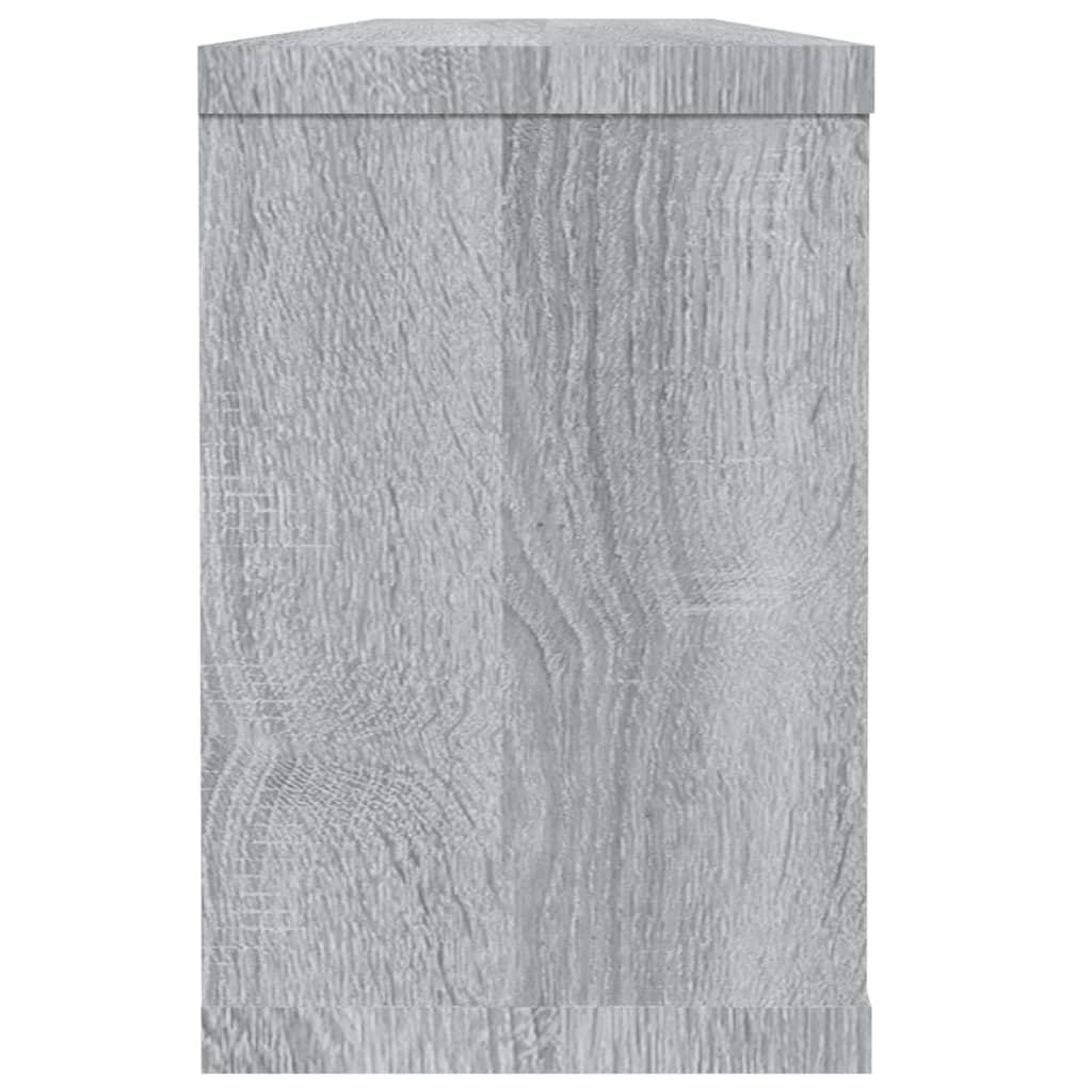 Seinäkuutiohyllyt 2 kpl harmaa Sonoma 60x15x23 cm tekninen puu - Sisustajankoti.fi