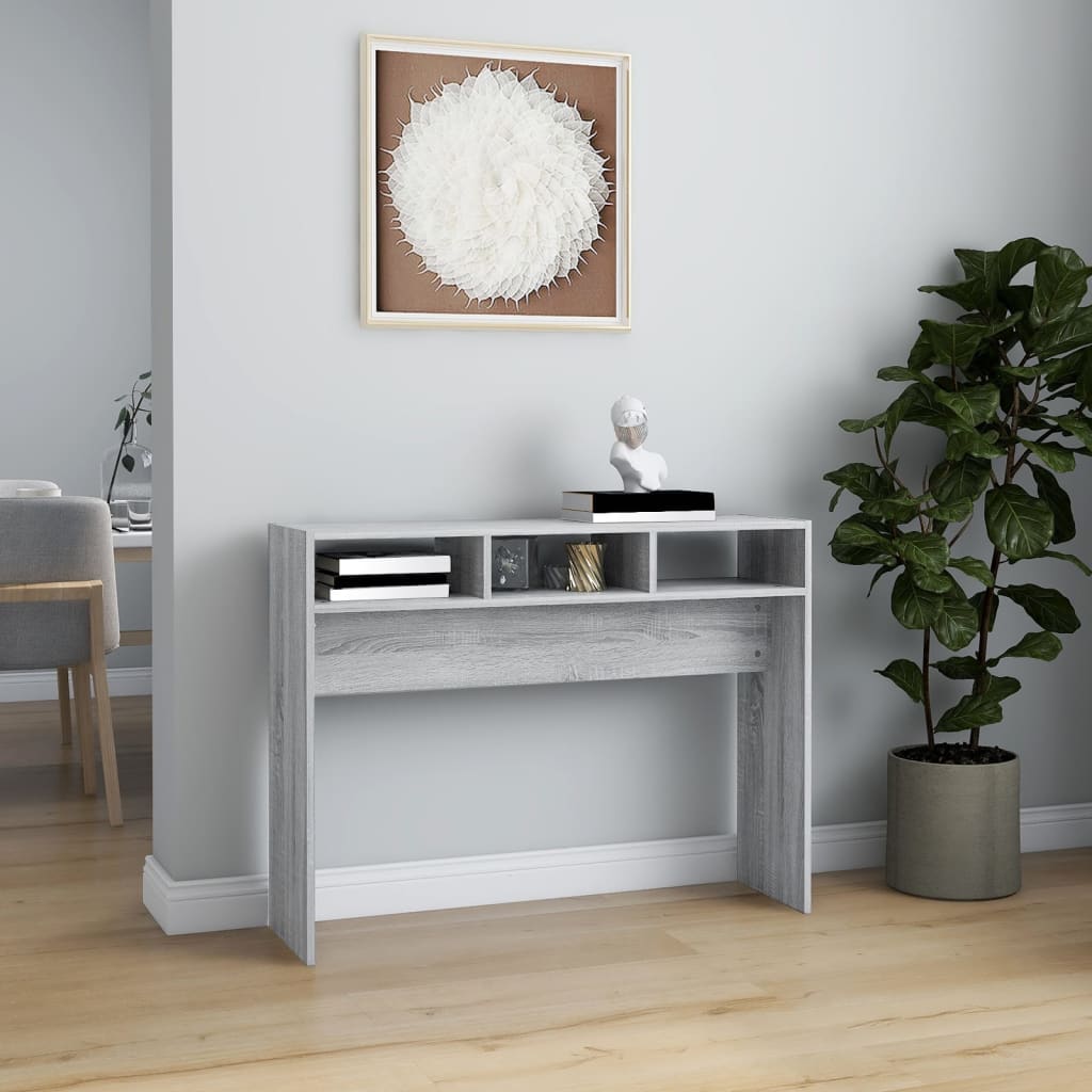 Konsolipöytä harmaa Sonoma 105x30x80 cm tekninen puu - Sisustajankoti.fi
