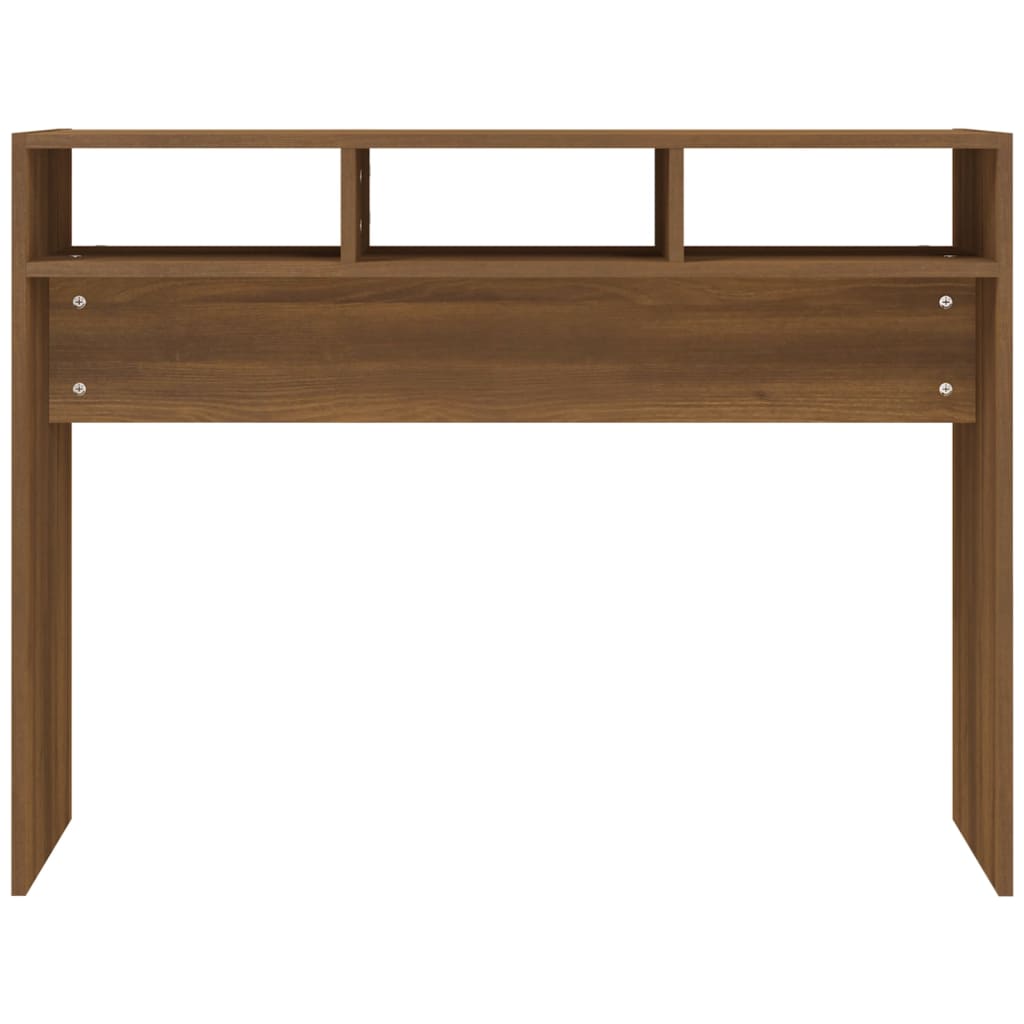 Konsolipöytä ruskea tammi 105x30x80 cm tekninen puu - Sisustajankoti.fi