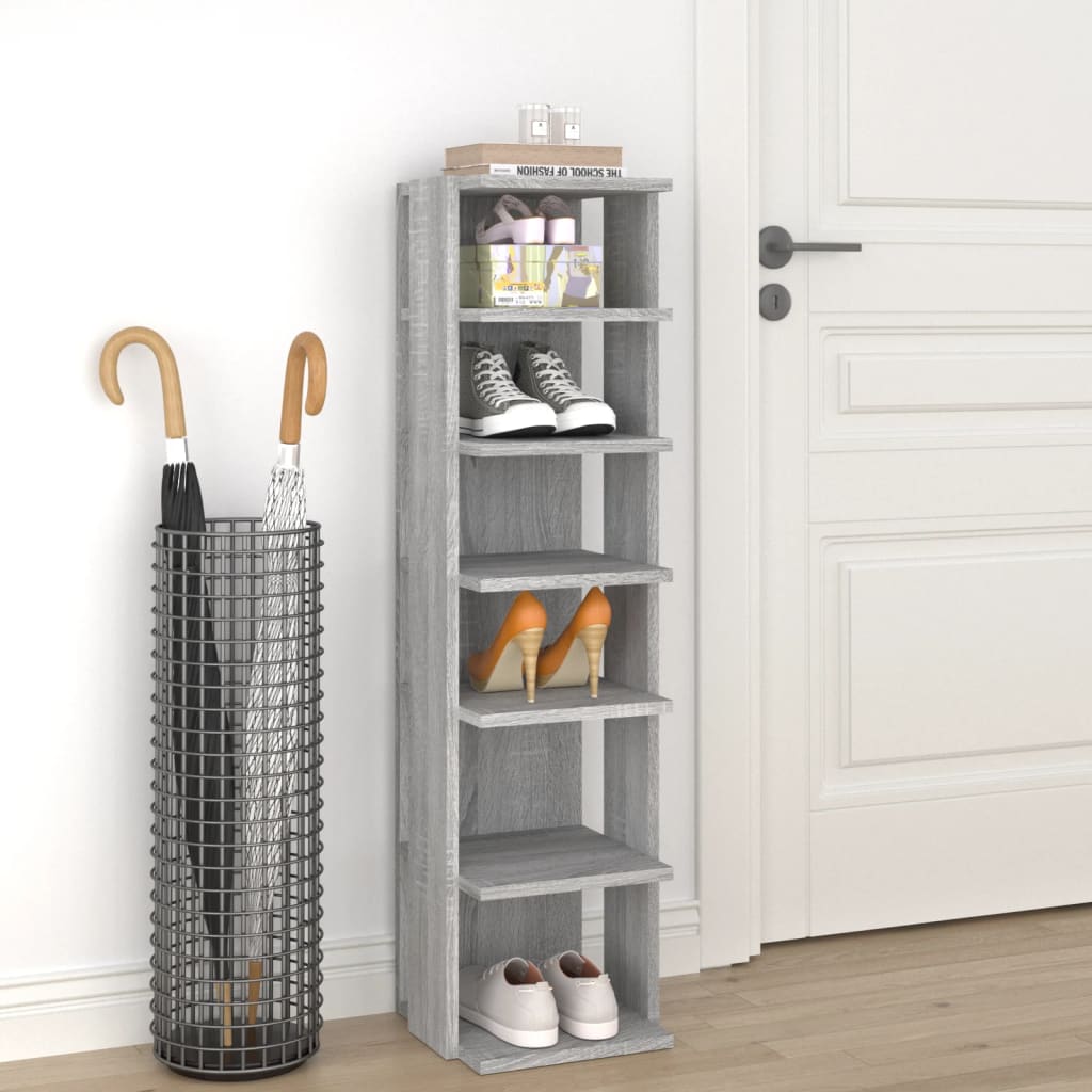 Kenkäteline harmaa Sonoma 27,5x27x102 cm tekninen puu - Sisustajankoti.fi